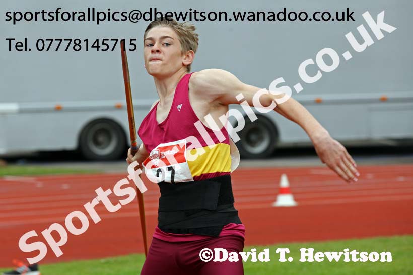 Junior boys javelin, English Schools Track and Field. Photo: David T. Hewitson/Sports for All Pics
